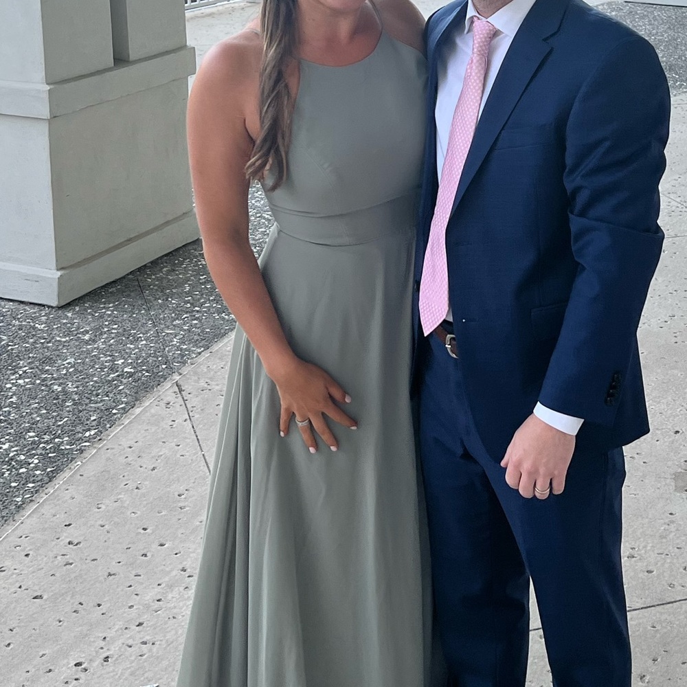 Moss color, bridesmaids dress